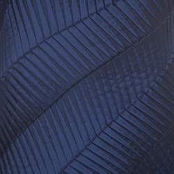 Issey Miyake Navy Blue Pleated Boat Neck Asymmetric Dress S