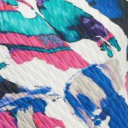 Issey Miyake Multicolor Printed Plisse Sleeveless Top S