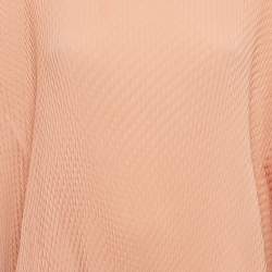 Issey Miyake Pink Plisse Asymmetric Kaftan Dress M