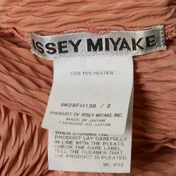 Issey Miyake Pink Plisse Asymmetric Kaftan Dress M