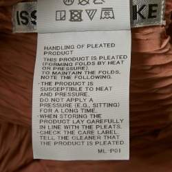 Issey Miyake Pink Plisse Asymmetric Kaftan Dress M
