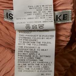Issey Miyake Pink Plisse Asymmetric Kaftan Dress M