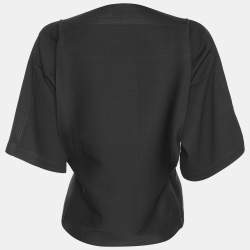 Issey Miyake Black Plisse Top S