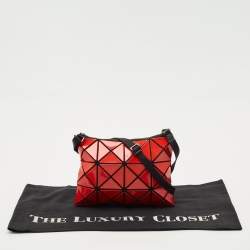 Issey Miyake Red Vinyl Bao Bao Crossbody Bag
