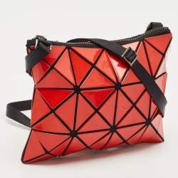 Issey Miyake Red Vinyl Bao Bao Crossbody Bag