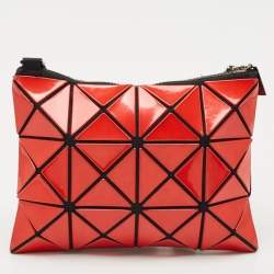 Issey Miyake Red Vinyl Bao Bao Crossbody Bag