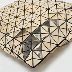 Pre Owned Issey Miyake Gold/Black PVC and Mesh Bao Bao Tote