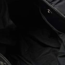 Pre Owned Issey Miyake Black Ruched Nylon Studded Hobo