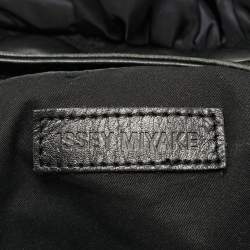 Pre Owned Issey Miyake Black Ruched Nylon Studded Hobo