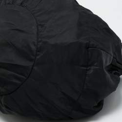 Pre Owned Issey Miyake Black Ruched Nylon Studded Hobo