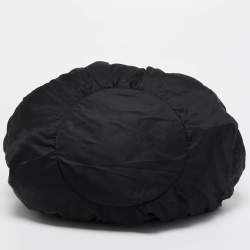 Pre Owned Issey Miyake Black Ruched Nylon Studded Hobo