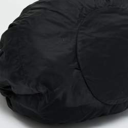 Pre Owned Issey Miyake Black Ruched Nylon Studded Hobo