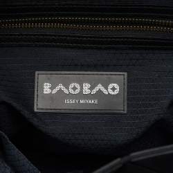 Pre Owned Issey Miyake Black Synthetic Leather and Fabric Prism Bao Bao Tote
