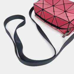 Pre Owned Issey Miyake Red PVC Bao Bao Crossbody Bag