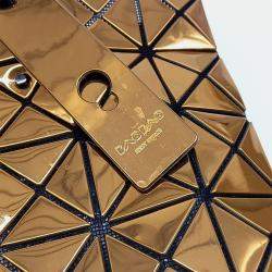 Pre Owned Issey Miyake Gold Mesh and PVC Bao Bao tote bag