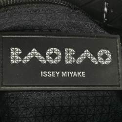Pre Owned Issey Miyake Black/Grey Mesh and PVC Bao Bao Wring Bucket Bag