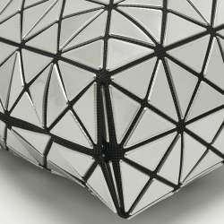 Pre Owned Issey Miyake Black/Grey Mesh and PVC Bao Bao Wring Bucket Bag