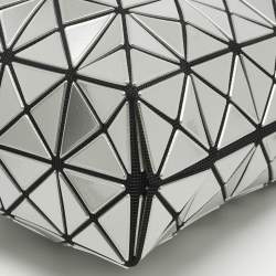 Pre Owned Issey Miyake Black/Grey Mesh and PVC Bao Bao Wring Bucket Bag