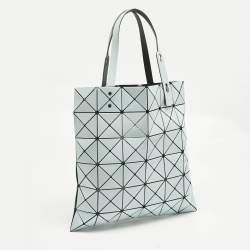 Pre Owned Issey Miyake Light Blue/Green Mesh and PVC Bao Bao Tote
