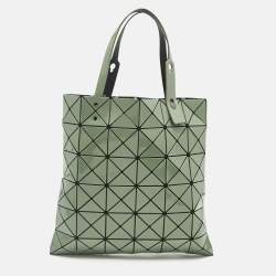 Pre Owned Issey Miyake Light Blue/Green Mesh and PVC Bao Bao Tote