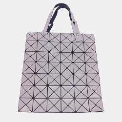 Pre Owned Issey Miyake Silver Mesh and PVC Silver Bao Bao Tote bag