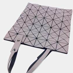 Pre Owned Issey Miyake Silver Mesh and PVC Silver Bao Bao Tote bag