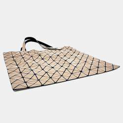 Pre Owned Issey Miyake Gold Mesh and PVC Bao Bao Tote Bag