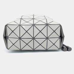 Pre Owned Issey Miyake Grey White Nylon and Polyester Bao Bao Bucket Bag