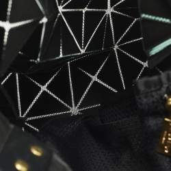 Pre Owned Issey Miyake Bao Bao Turquoise PVC and Mesh Nylon Tote