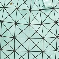 Pre Owned Issey Miyake Bao Bao Turquoise PVC and Mesh Nylon Tote