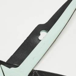 Pre Owned Issey Miyake Bao Bao Turquoise PVC and Mesh Nylon Tote