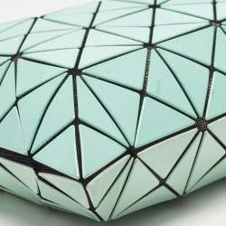 Pre Owned Issey Miyake Bao Bao Turquoise PVC and Mesh Nylon Tote