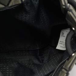 مملوكة مسبقًا Issey Miyake Baobao Grey/Burgundy PU Leather and Mesh Nylon Bucket Bag