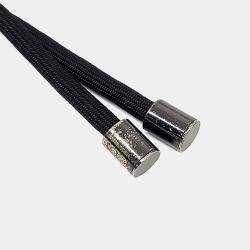 Pre Owned Issey Miyake Black White Leather Bao Bao Bucket Bag