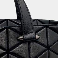 Pre Owned Issey Miyake Black Leather and PVC Bao Bao Tote and Shoulder Bag