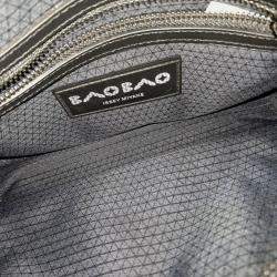 Pre Owned Issey Miyake Black Leather and PVC Bao Bao Tote and Shoulder Bag