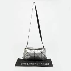 Pre Owned Issey Miyake Bao Bao Carton Grey PVC Shoulder Bag