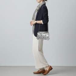 Pre Owned Issey Miyake Bao Bao Carton Grey PVC Shoulder Bag