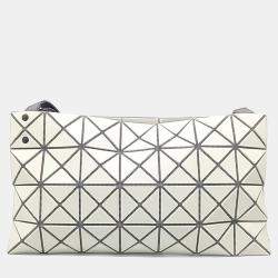 Pre Owned Issey Miyake Beige, Grey Nylon Bao Bao Crossbody Bag