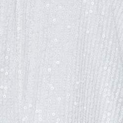 Pre Owned ITMFL White Sequin Plunge Neck Bodysuit XS