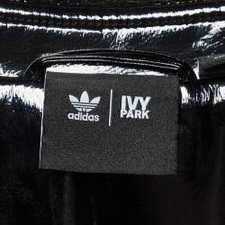 Ivy Park x Adidas Black Latex Trench Coat L