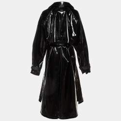 Ivy Park x Adidas Black Latex Trench Coat L