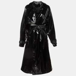 Ivy Park x Adidas Black Latex Trench Coat L