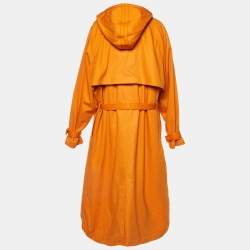 Ivy Park x Adidas Orange Gabardine Hooded Trench Coat L
