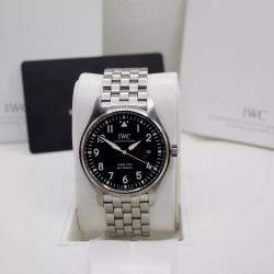 IWC Black Stainless Steel Pilot's Automatic Women's Wristwatch 40 mm