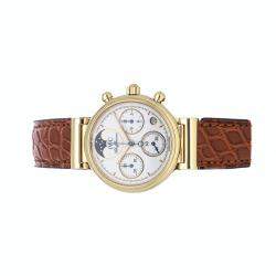 IWC White 18K Yellow Gold Da Vinci Moon Phase IW3736-01 Women's Wristwatch 29 MM