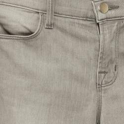Pre Owned J Brand Grey Washed Denim Super Skinny Fit Jeans S Waist 25"