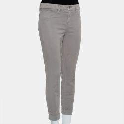 J Brand Stone Lyocell & Cotton Ankle Cuff Anja Pants M
