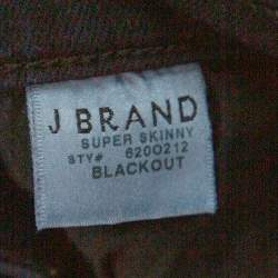 J Brand Navy Blue Denim Super Skinny Distressed Blackout Jeans M