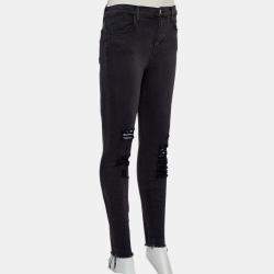 J Brand Demen Black Denim Distressed Skinny Alana Jeans M